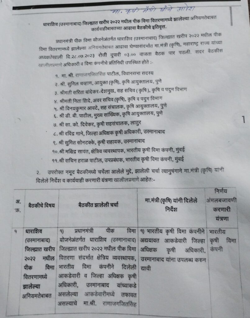 Pradhan Mantri Fasal Bima Yojana